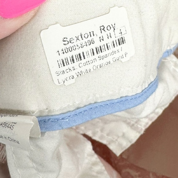 J. Crew Fit Orange Paisley Cropped Stretch Pants Size 2 - Picture 8 of 11